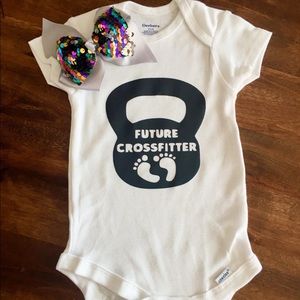 Future CrossFitter baby onesie
